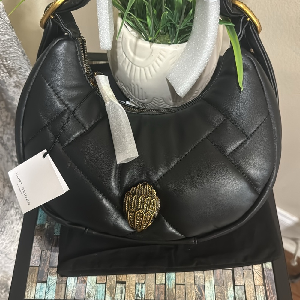 Kurt Geiger Small Kensington Puff Quilted Leather Hobo Bag - Picture 14 of 14